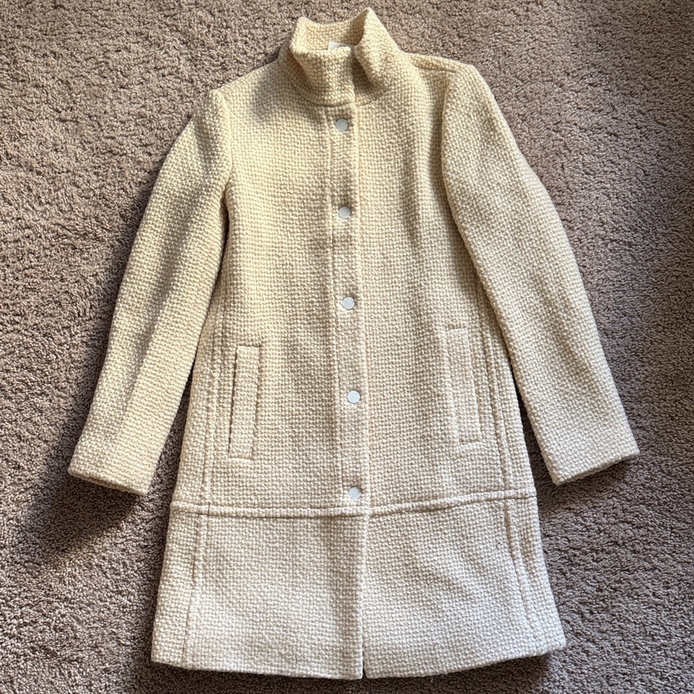 Club Monaco Beige Textured Teddy Coat